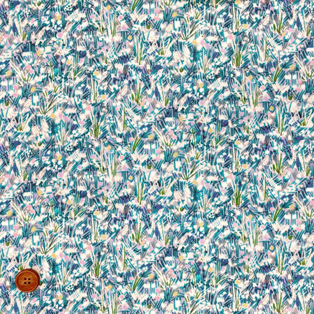 リバティプリント タナローン生地 2025春夏 ボタニカル・エスケープ Luminous Fields SSBEJ7411-25DU