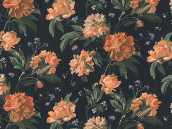 リバティプリント タナローン生地 国産定番柄 Decadent Blooms 8232-Aの商品画像