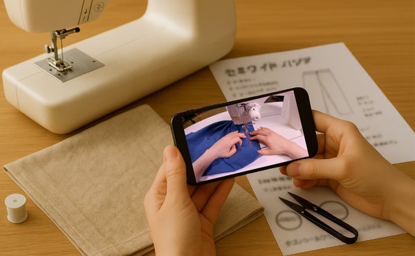 洋裁動画×説明書 - プロ講師による動画と詳細な説明書でWサポート
