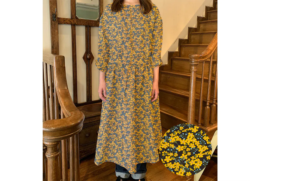 限定製作 リバティファブリックのワンピース ワンピース Www We Job Com