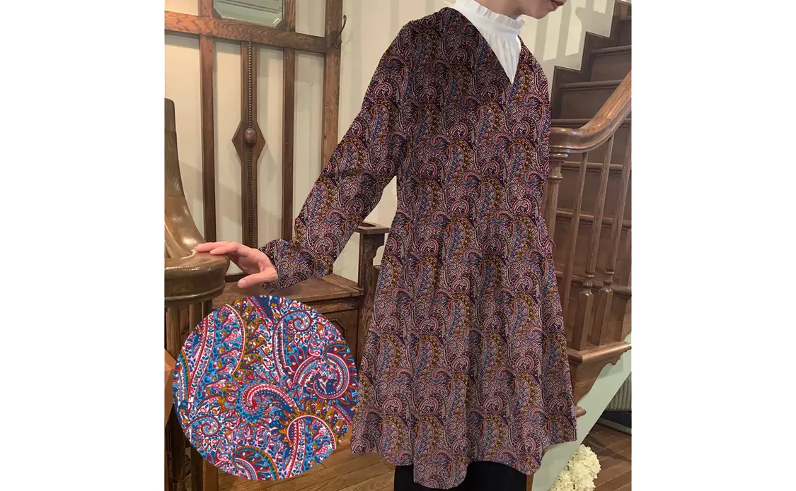 初売り リバティチュニック 夢屋創作服一点物オリジナル綿100 涼しいロング花柄ボタニカル白5部袖日本製ブラウスふんわり袖可愛い チュニック 初売り リバティチュニック 夢屋創作服一点物オリジナル綿100 涼しいロング花柄ボタニカル白5部袖日本製ブラウスふんわり袖可愛い チュニック